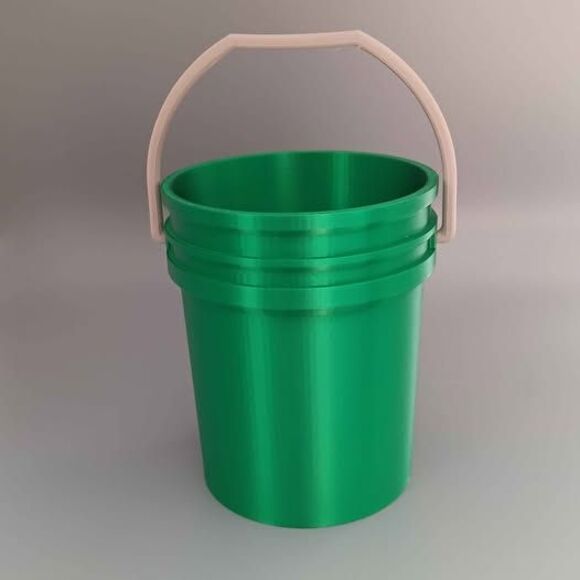 Mini 3D Printed Bucket John Deere Pen Holder Desk Organizer - Picture 5 of 5